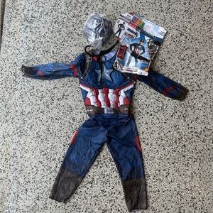 Kids Captain America Costume - Blue and Red